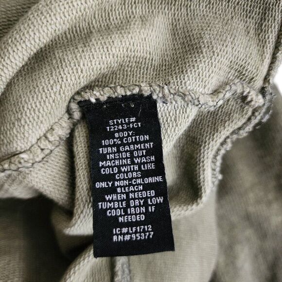 Sanctuary Pullover Distressed Vneck Hoodie Sweatshirt Womens Size XS Green - Picture 8 of 9